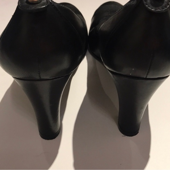 Never Worn ✨ Stuart Weitzman Black Leather Ballerina Pumps Sz 7 - Picture 6 of 10